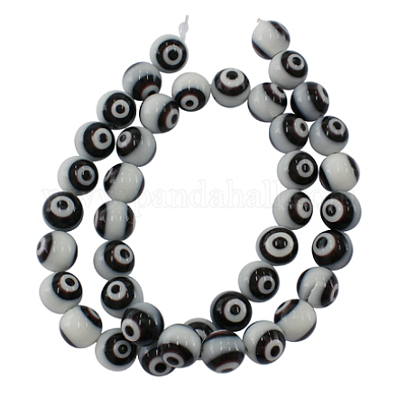 Chapelets de perles de Murano italiennes manuelles D217-8mm-8-1