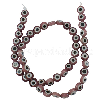 Chapelets de perles vernissées manuelles D218-6mm-4-1
