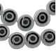 Chapelets de perles vernissées manuelles D218-6mm-1-2