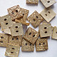 Square Carved 2-hole Basic Sewing Button NNA0Z0U-1