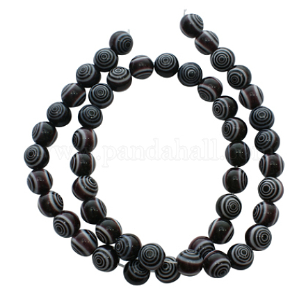 Chapelets de perles de Murano italiennes manuelles D398-8mm-4-1