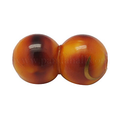 Drawbench Acrylic Beads, Chocolate, Size: about 8mm in diameter, 15mm long, hole: 1.5mm, about 1000pcs/bag