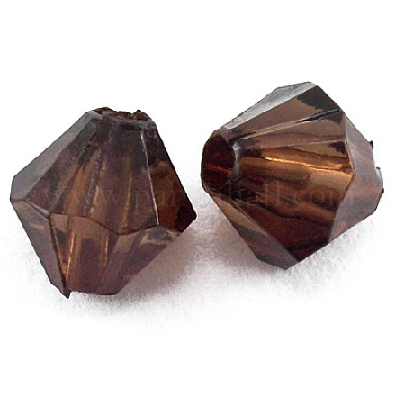 Faceted Bicone Transparent Acrylic Beads DBB3mm08-1