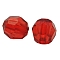 Transparent Acrylic Beads, Clear Faceted Round, Red, 6mm, Hole: 1.5mm, about 4300pcs/500g