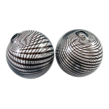Handmade Blown Glass Globe Beads DH003Y-2-1