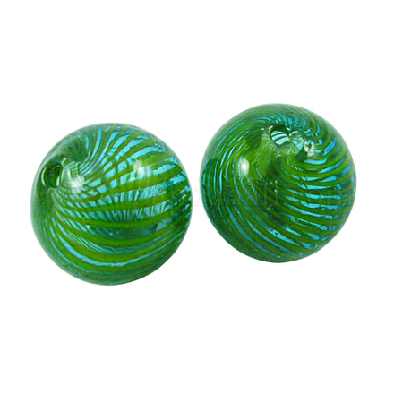Handmade Blown Glass Globe Beads DH003Y-24-1