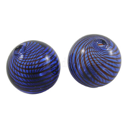 Handmade Blown Glass Globe Beads DH004Y-8-1