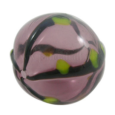 Handmade Blown Glass Globe Beads DH015Y-3-1