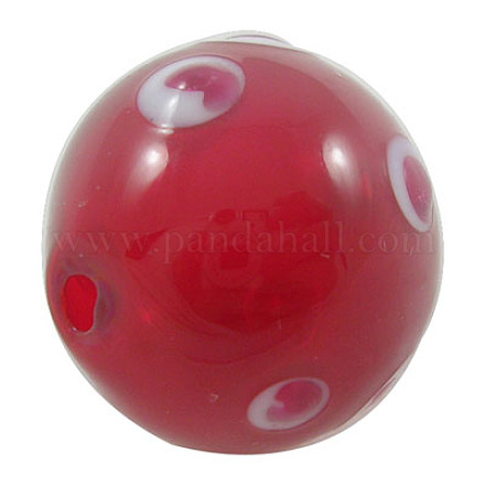 Handmade Blown Glass Globe Beads DH015Y-6-1