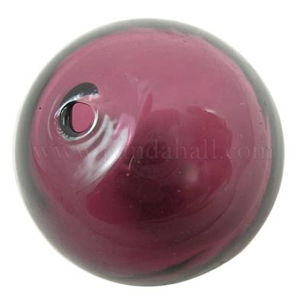 Handmade Blown Glass Globe Beads DH019J-4-1