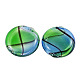 Handmade Blown Glass Beads DH011Y-3-1