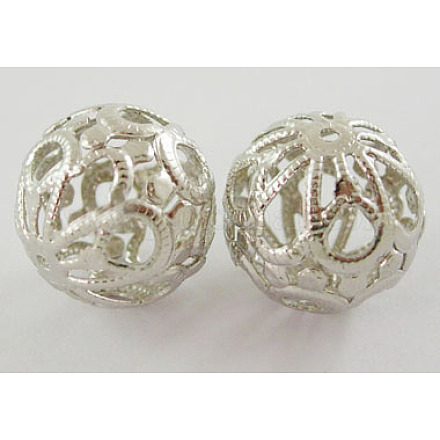 Perlas de filigrana de hierro E064Y-1