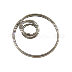 Iron Linking Rings, Ring/Circle, Gunmetal, big ring: 21~22mm in diameter, The inside small rings: about 9mm in diameter, hole: about 7~8mm