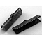 Iron Ribbon Crimp Ends, Gunmetal Color, about 8mm long, 16mm wide, hole: 1mm