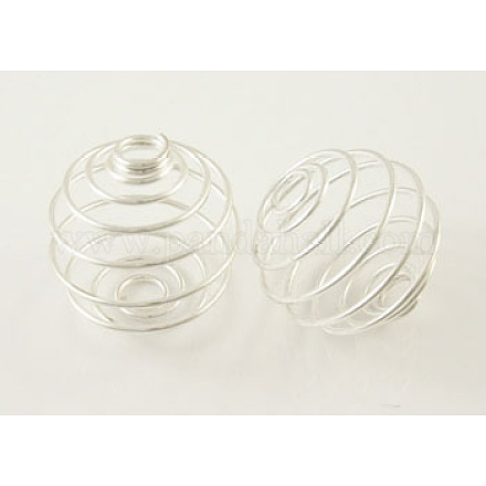 Fer cages spirale de perles E299Y-S-1