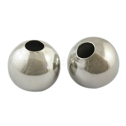 アイアン製ビーズ  ラウンド  プラチナ  直径約14mm  厚さ13mm  穴：4.5mm E534Y-1