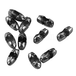 Iron Ball Chain Connectors, Gunmetal, 5mm long, 2.5mm wide, 2mm thick, hole: 1mm, Fit for 1.5mm ball chain
