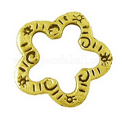 Alloy Pendants, Lead Free, Nickel Free and Cadmium Free, Antique Golden, 15mm diameter, 1.5mm thick, hole: 11mm