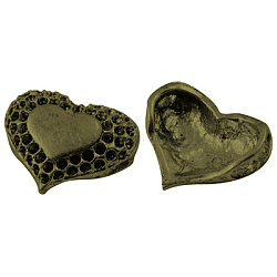 Herz-Lloy-Anhänger mit Strassen, Cadmiumfrei und Nickel frei und Bleifrei, Antik Bronze, 20x25x10 mm, Bohrung: 4 mm
