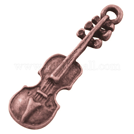 Tibetan Style Alloy Violin Pendants EA11011Y-R-1