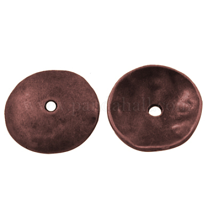 合金ビーズキャップ  鉛フリー及びカドミウムフリー  赤銅鉱  13x1mm  穴：2mm EA11072Y-R-1