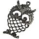 Tibetan Style Alloy Owl Large Pendants EA11884Y-NFB-1