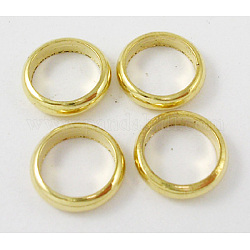 Perles séparateurs en laiton, rondelle, or, 5x1.8mm, Trou: 3.5mm