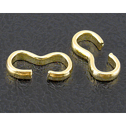 Brass Quick Link Connectors, Chain Findings, Number 3 Shaped Clasps, DIY Material for Handmade Chain Jewelry, Golden Color, about 4mm wide, 9mm long, 1.5mm thick