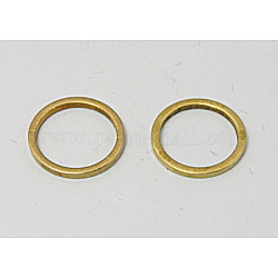 Brass Link Rings, Unplated, Nickel Free, Round, 10x1mm