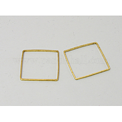 Anneaux connecteurs en laiton, carrée, 15x15x0.5mm