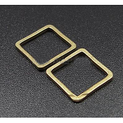 Anneaux connecteurs en laiton, non plaqué, carré sans nickel, taille:  Largeur environ 15mm, Longueur 15mm, épaisseur de 1mm