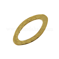 Brass Linking Rings, Oval, Golden, about 12mm wide, 23mm long, 1mm thick