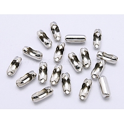 Brass Ball Chain Connectors, Platinum, 10x4mm, Fit for 3.2mm ball chain