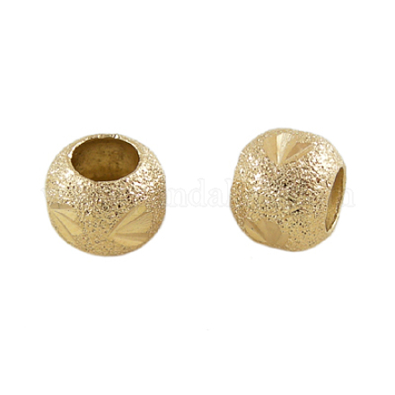 Brass Textured Beads EC144-G-1