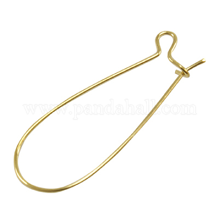 Brass Hoop Earrings Findings Kidney Ear Wires EC221-1C-1