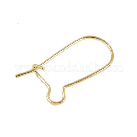 Brass Hoop Earrings Findings Kidney Ear Wires EC221-1G-1