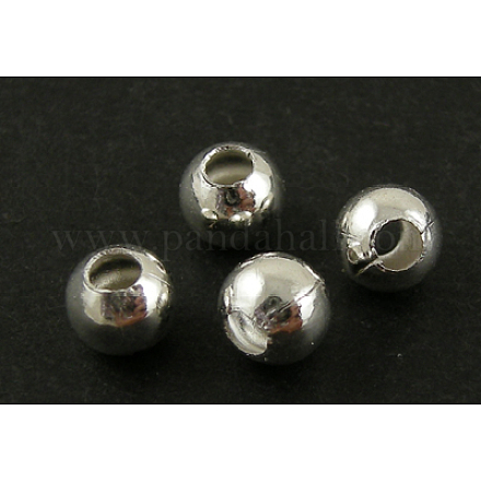 Perles rondes lisses en laiton EC400-3S-1