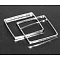 Square Brass Linking Rings, Nickel Free, Platinum, 12x12x0.8mm