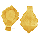 ジュエリーパーツ  グルーオンフラットパッドベイル  真鍮  金色  約11 mm幅  長さ18mm  穴：3x4mm EC055-4NFG-1