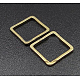 真鍮製フレームコネクター  メッキなし  ニッケルを含まない正方形  サイズ：幅さ約15mm  長さ15mm  厚さ1mm EC168-C-1