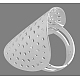 調節可能なシャワーリング台  真鍮  ニッケルフリー  銀色のメッキ  リング：17内径  ペンダント：19 mm幅  長さ35mm EC949-NFS-1