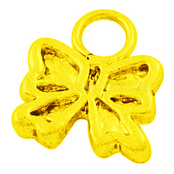 Alloy Charms, Bowknot, Cadmium Free & Lead Free, Golden, 9.5x11x2mm, Hole: 2.5mm