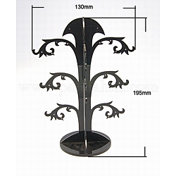 Organic Glass Earring Displays, Jewelry Display Rack, Jewelry Tree Stand, Black, Size: about 13cm wide, 19.5cm long