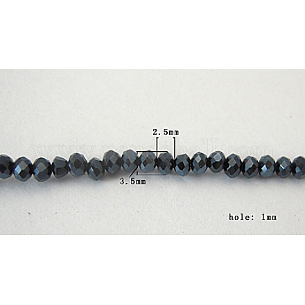 Electroplate Glass Beads Strand EGLA-D012-14-1