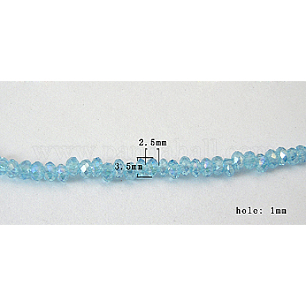 Electroplate Glass Beads Strands EGLA-D012-22-1