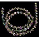 Purple Plated Glass Beads Strands EGLA-G10MM-1-2