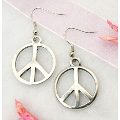 Модные знак мира серьги&nbsp;EJEW-JE00164