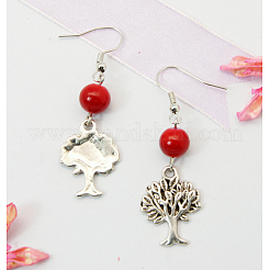 Мода древо жизни серьги EJEW-JE00170