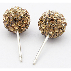Österreichische Kristallkugel-Ohrstecker&nbsp;EJEW-Q008-4