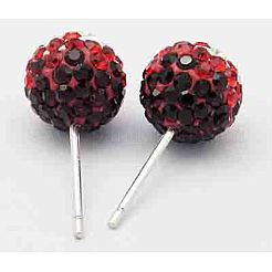 Cristallo austriaco orecchini a sfera&nbsp;EJEW-Q008-5